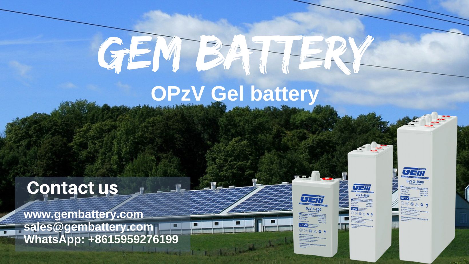 البطاريات الشمسية OPzV Gel